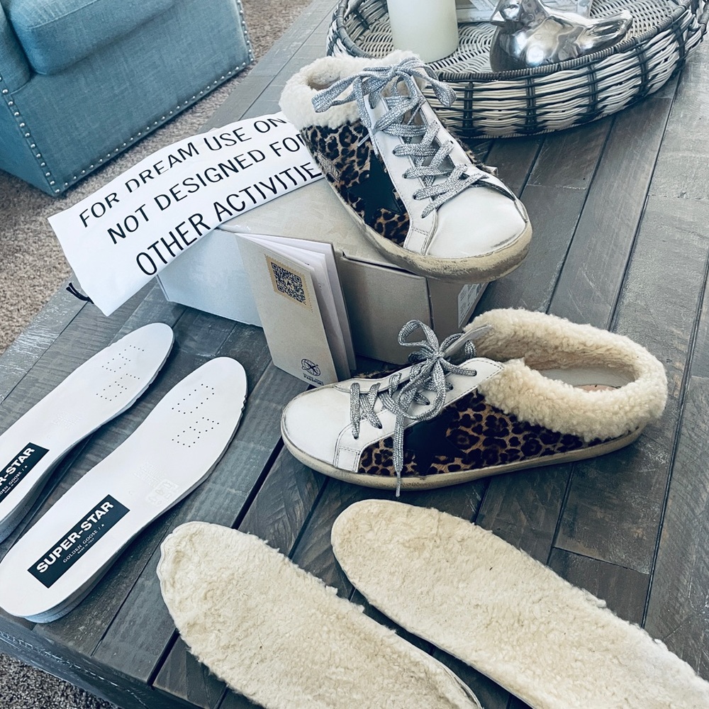 Golden Goose Leopard Sabots